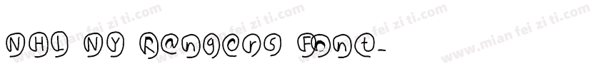 NHL NY Rangers Font字体转换